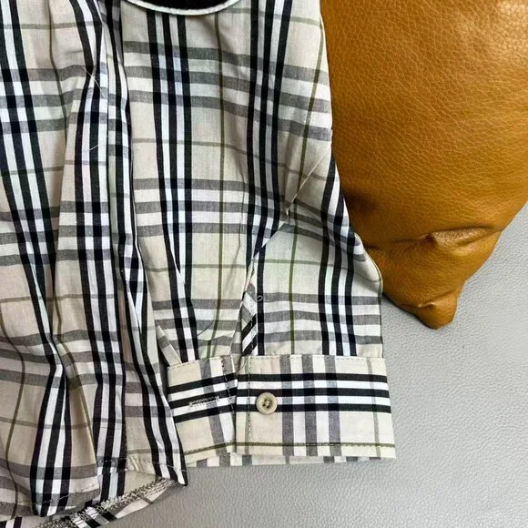 Burberry Check Cuff TB Label Shirt Men's Size S